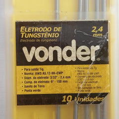 Lot of 7X VONDER 74.12.024.150 Tungsten Electrode 2.4mm x 150mm