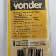 Lot of 7X VONDER 74.12.024.150 Tungsten Electrode 2.4mm x 150mm