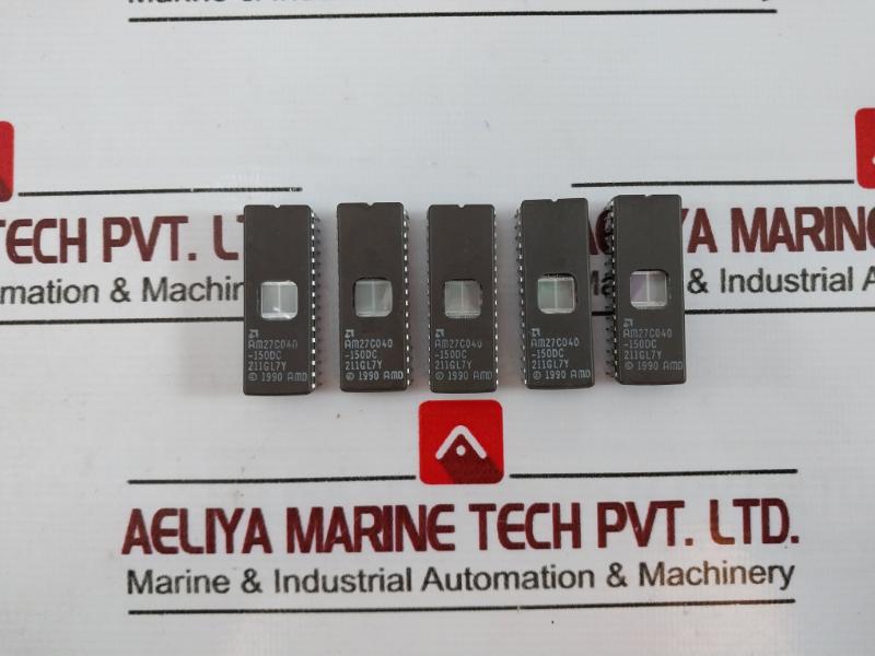 Lot Of 7x Amd Am27c040-150dc Eprom Chip,211gl7y