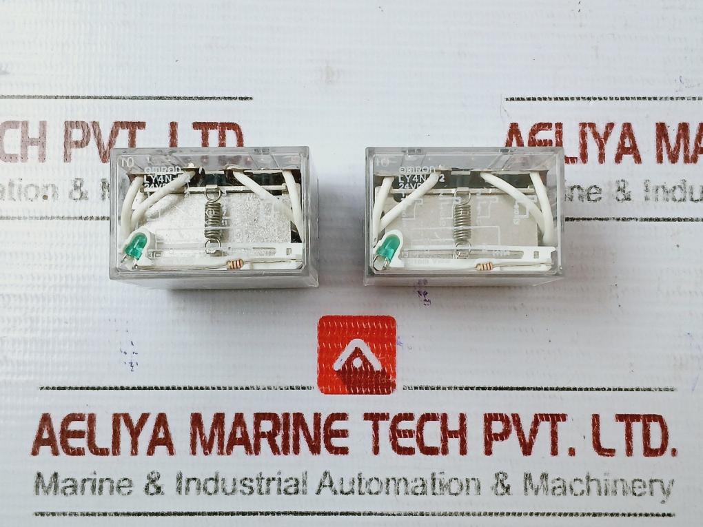 Lot Of 7x Omron Ly4n-d2 Relay 10a 110vac/10a 240vac, 24vdc 0289yu