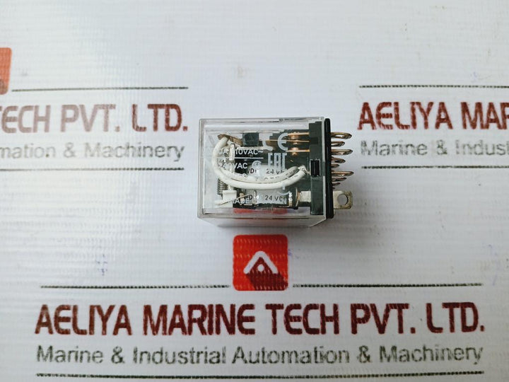 Lot of 7X Omron LY4N-D2 Relay 10A 110VAC/10A 240VAC, 24VDC 0289YU