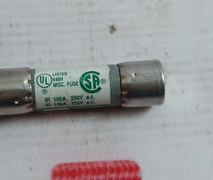 Lot of 8X Bussmann FNM-1 4/10 Time-delay Fuse 100A, 250V AC 10KA, 125V AC