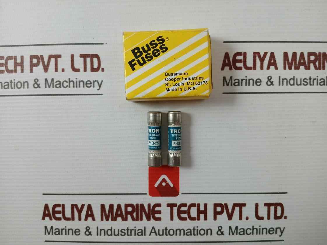 Lot Of 8X Bussmann Fnq-25 Time Delay Fuse 10Ka 500V A.C.