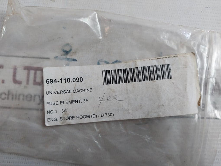 Lot of 8X CELLO-LITE NC1 Electric Fuse 3A 500V AC / 250V DC BC 20KA FF.1.35