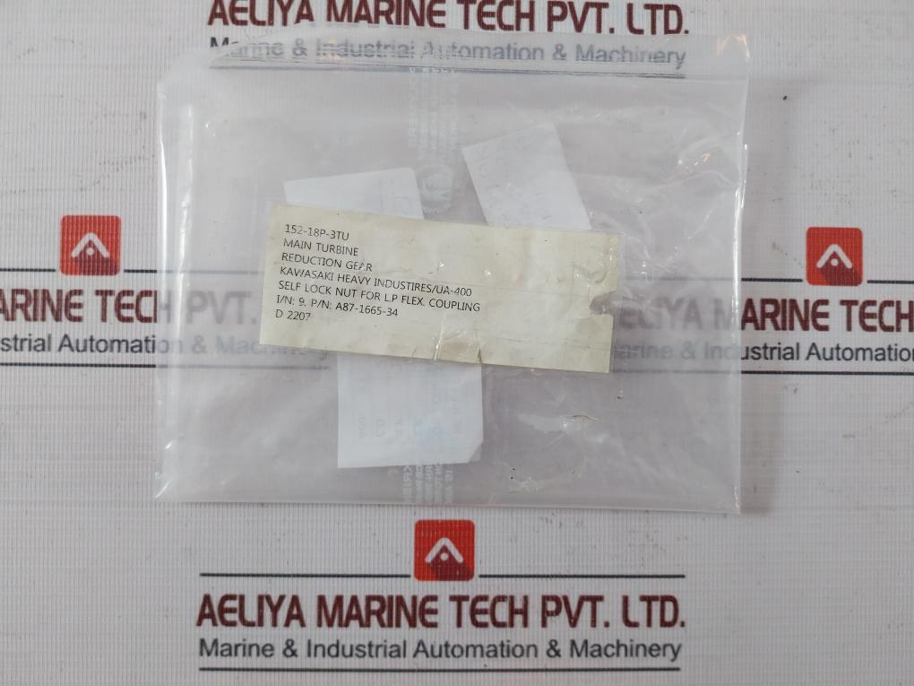 Lot Of 8X Kawasaki A87-1665-34 Self Lock Nut For L.P Flex Coupling M18Xl24