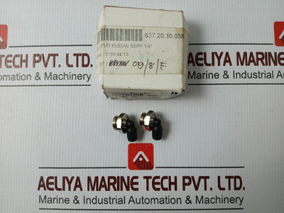 Lot of 8X PARKER 3199 04 13 Push In Male Stud Elbow 4.5/32 4MM-S