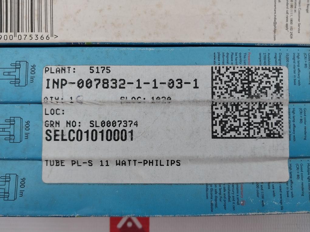 Lot Of 8X Philips Pl-s 2P Efficient Low-wattage Compact Fluorescent Lamp 11W