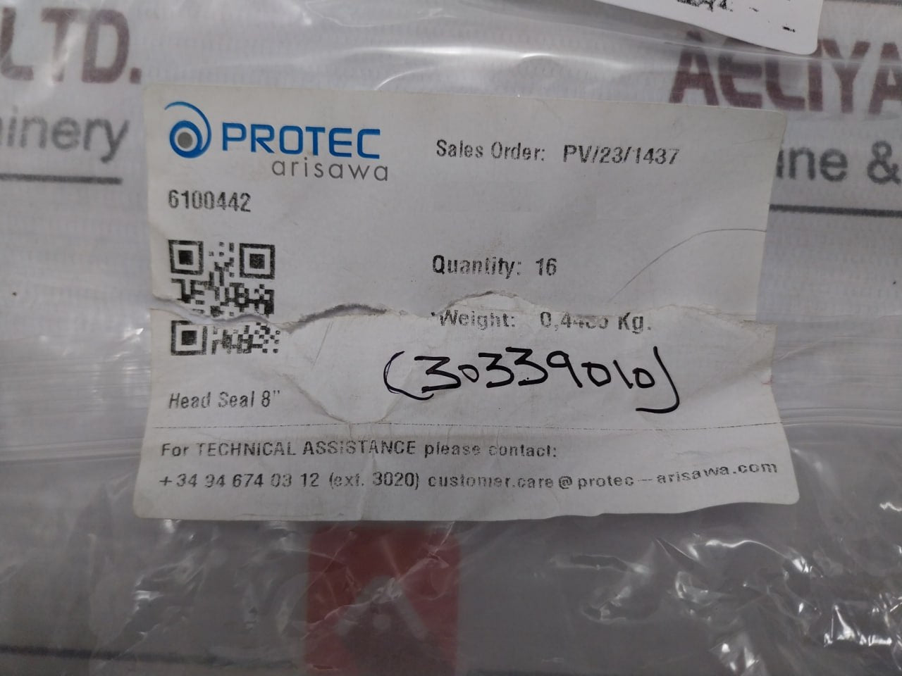 Lot Of 8X Protec Arisawa 6100442 O-ring For Water Maker Application Head Seal 8