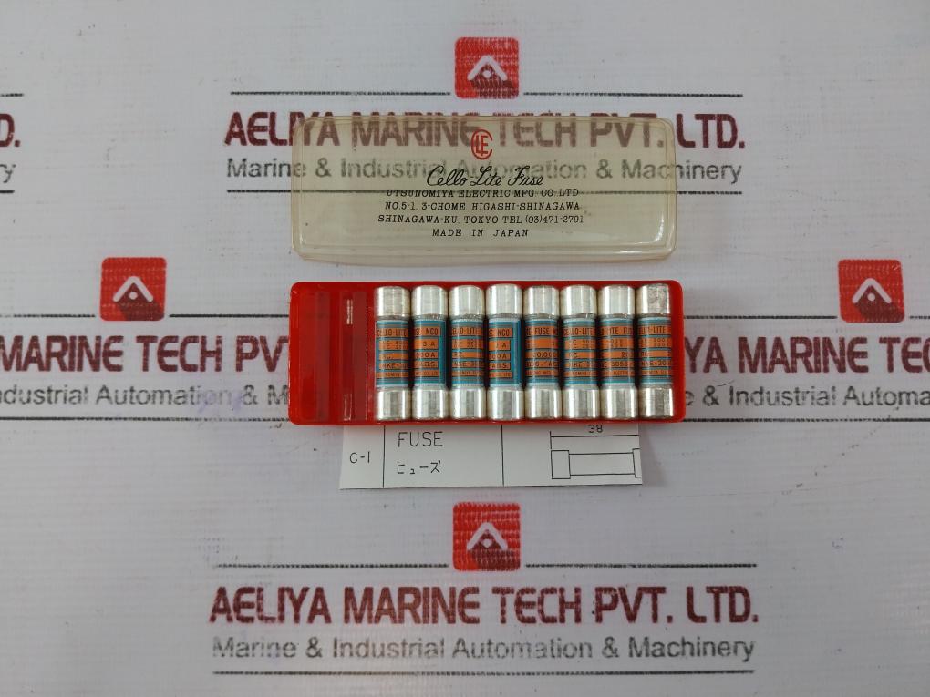 Lot of 8X Utsunomiya Electric NC0 Cello-Lite Fuse 500V 3A 082030290
