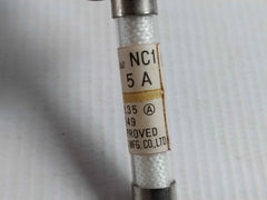 Lot Of 8X Utsunomiya Electric Nc1 Cello-lite Fuse Ac 500V Dc 250V 5A