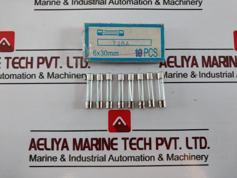 Lot Of 8x T20a 6x30mm Fast-blow Fuse 20a 250v Glass Fuses (20 Amp)