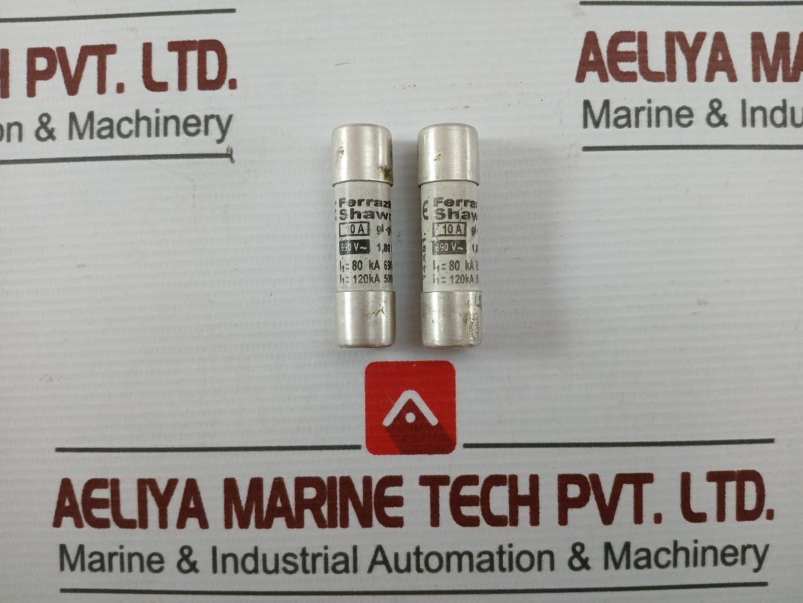 Lot Of 9X Ferraz Shawmut Nfc 63 210 Gl-gg Cartridge Fuse 10A 690V