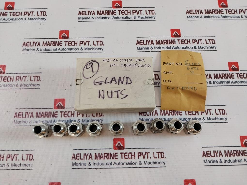 Lot of 9X Gland Nuts T 5093D/50930 Part Of Sensor Temp
