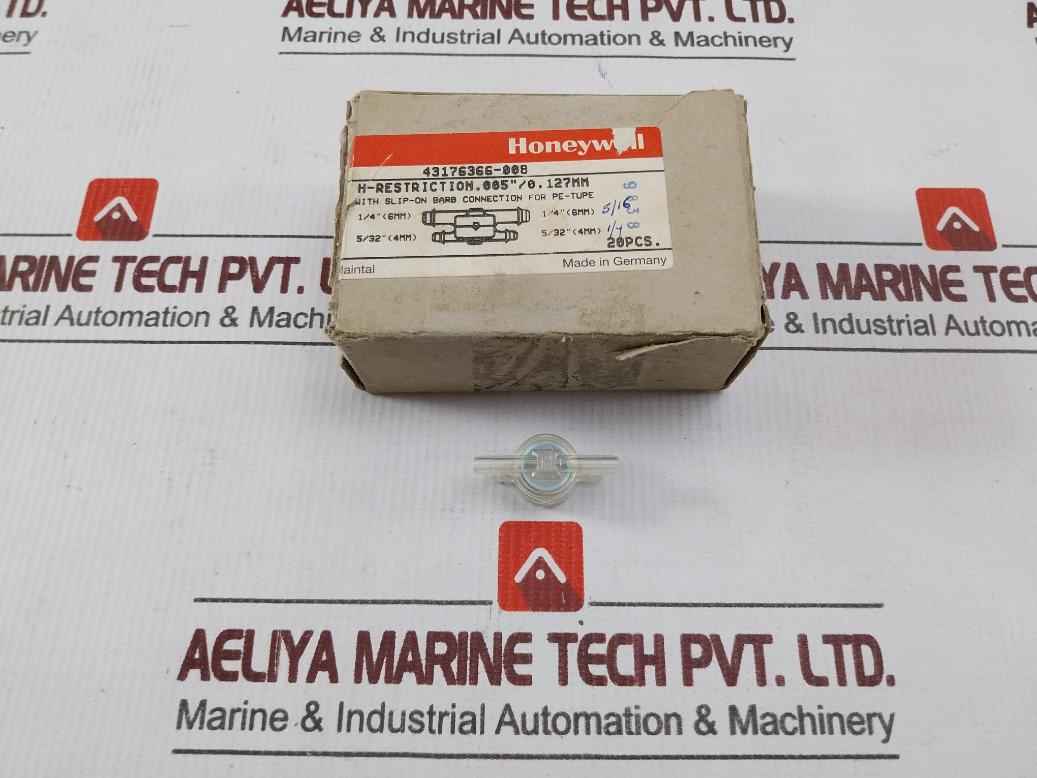 Lot Of 9X Honeywell 43176366-008 Slip-on Barb Connection For Pe-tube