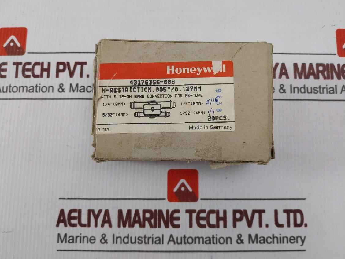 Lot Of 9X Honeywell 43176366-008 Slip-on Barb Connection For Pe-tube