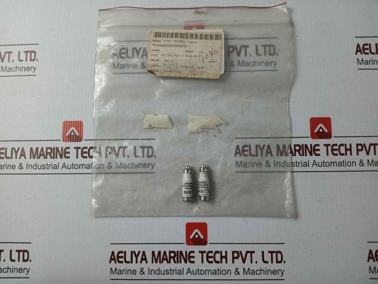 Lot Of 9X Lindner 10A Gl Fuse-neozed 380/250-