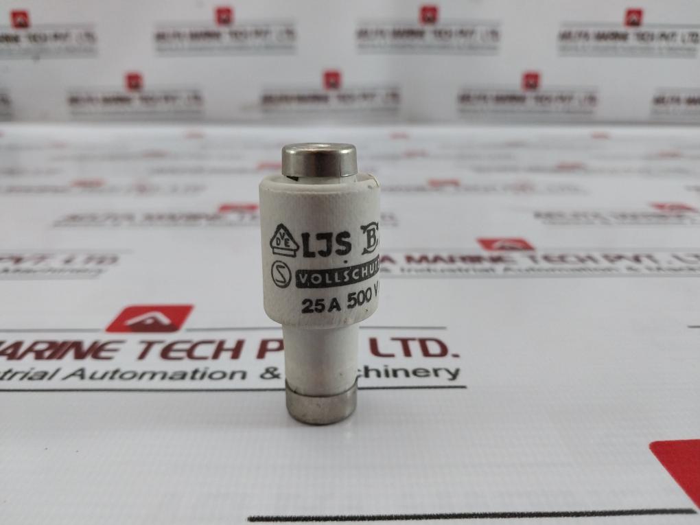 Lot Of 9X Ljs 25A 500V Vollschutz Ceramic Bottle Fuse