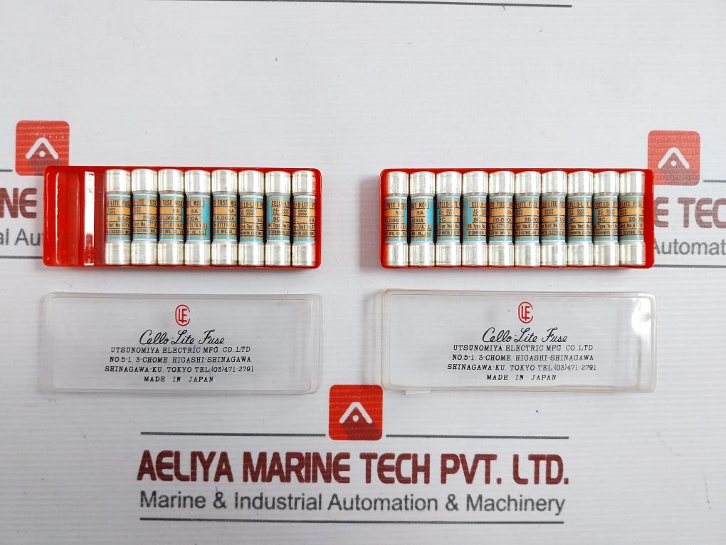 Lot Of 9X Utsunomiya Electric Nc0 Cello-lite Fuse Ac. 500V