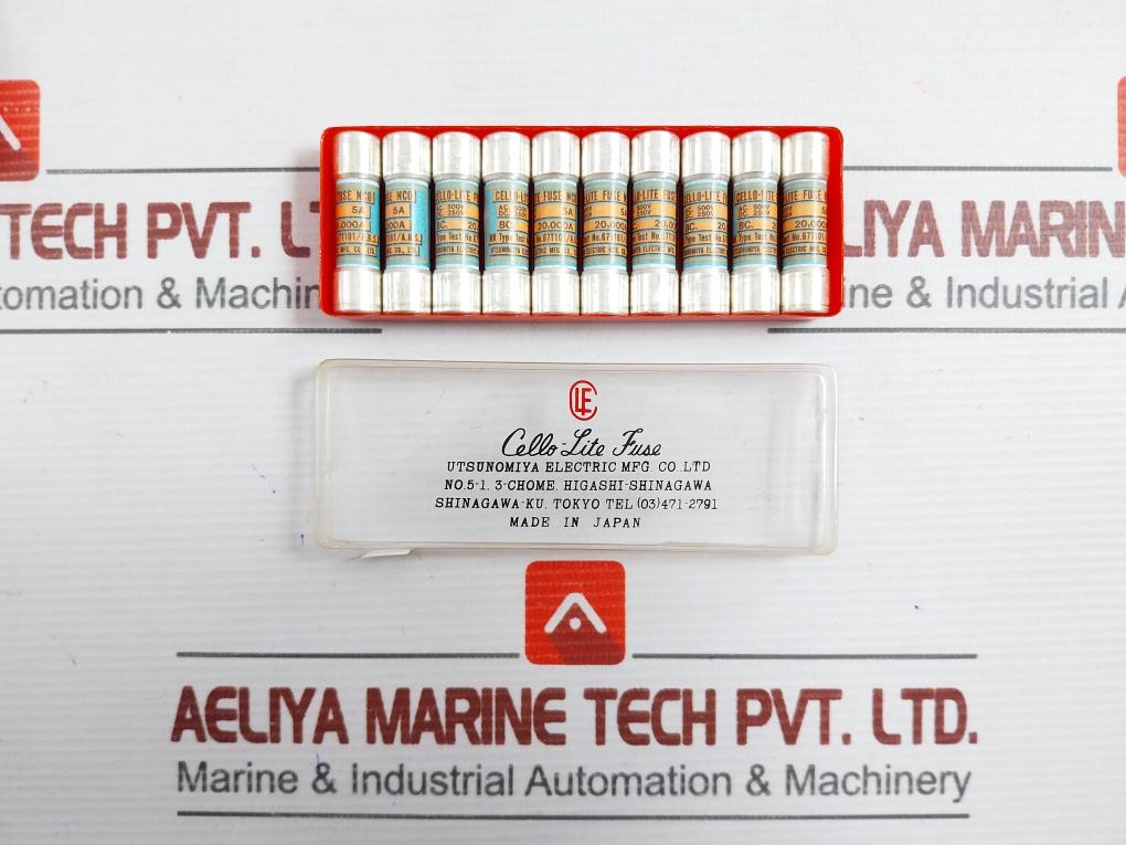 Lot Of 9X Utsunomiya Electric Nc0 Cello-lite Fuse Ac. 500V