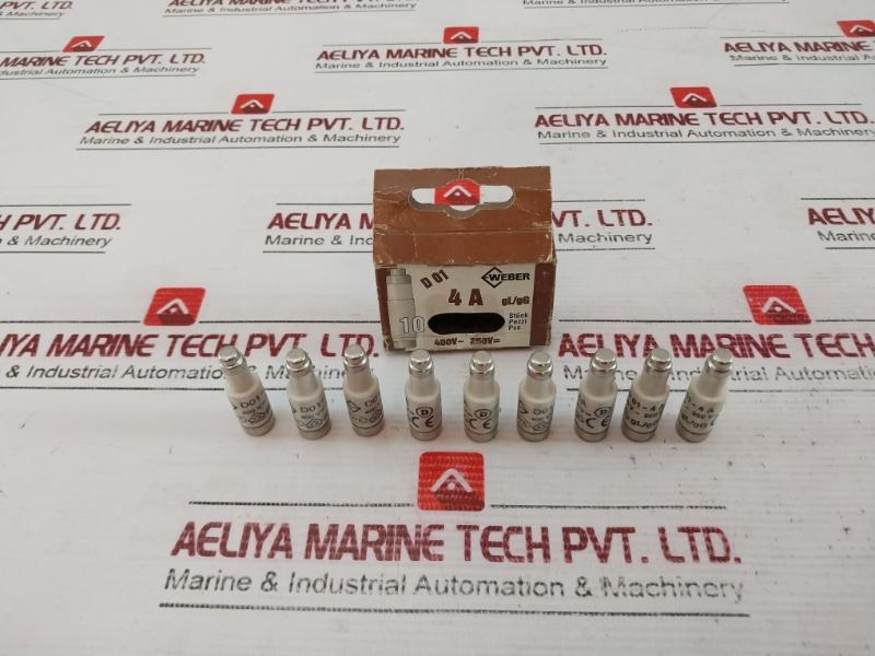 Lot Of 9X Weber D01-4A Overcurrent Protection Fuse Gl/Gg Iw 1310004