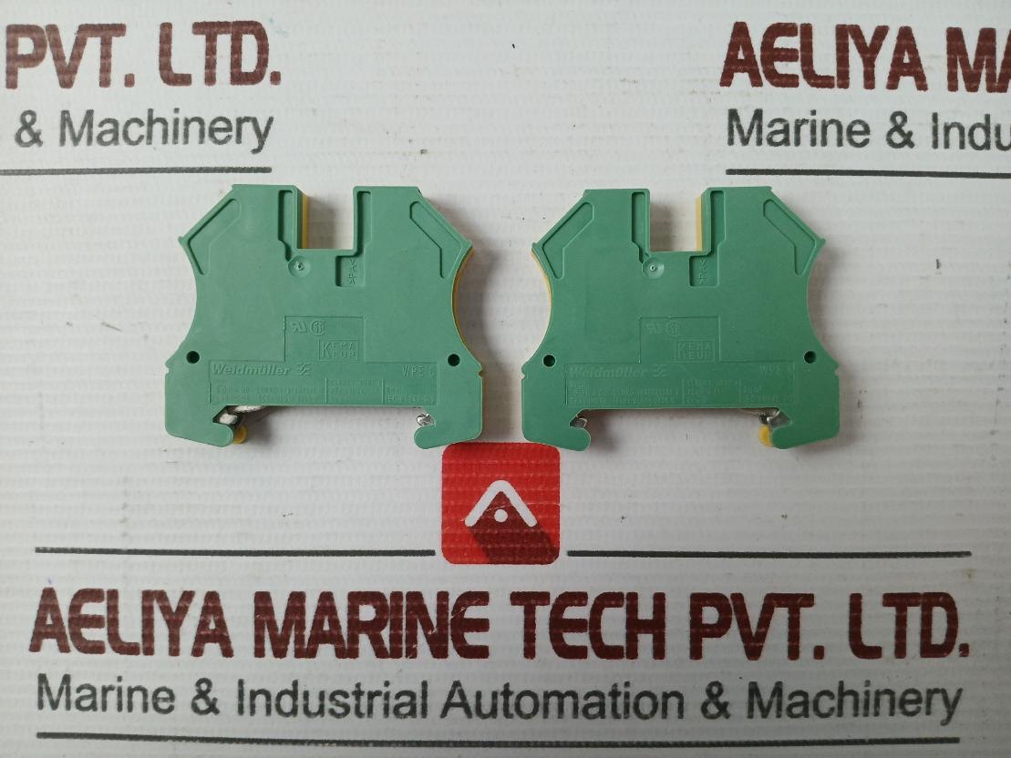 Lot Of 9X Weidmuller Pe Terminal Block Wpe 6&nbsp;