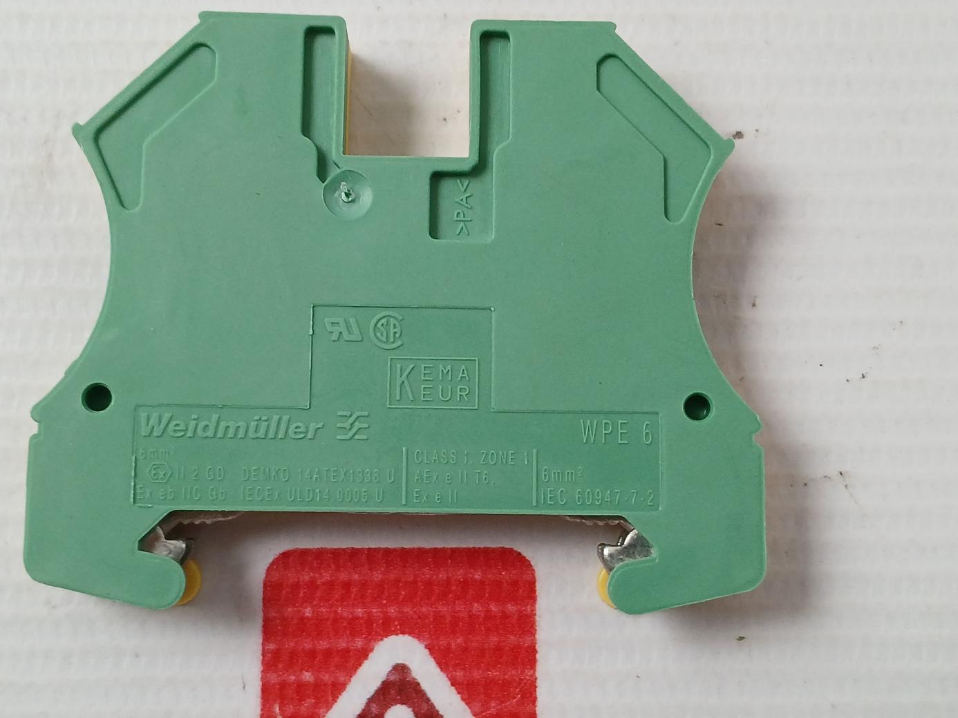 LOT of 9X WEIDMULLER WPE 6 Pe Terminal block