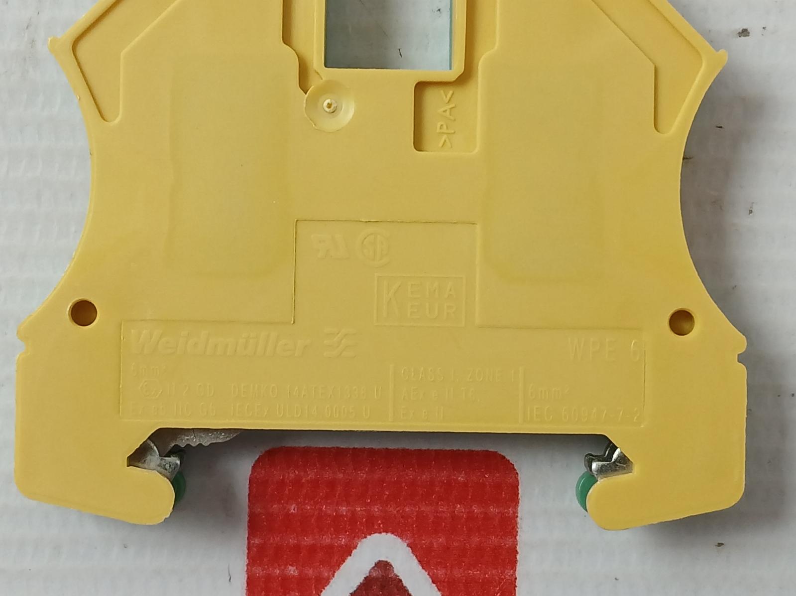 LOT of 9X WEIDMULLER WPE 6 Pe Terminal block