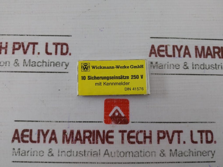 Lot of 9X Wickmann-Werke M6.3/250V Fuse Insert-Din 41576-M6.3