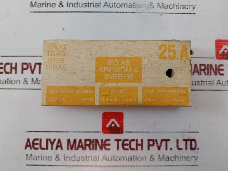 Lot of 9X IFO Electric 25/500 Bottle Fuse 25A