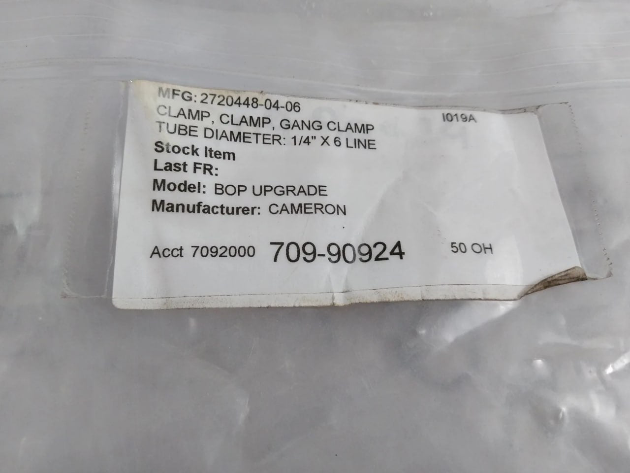 Lot of 10X CAMERON 2720448-04-06 316SS Gang Clamp Set 1/4" X 6 Line