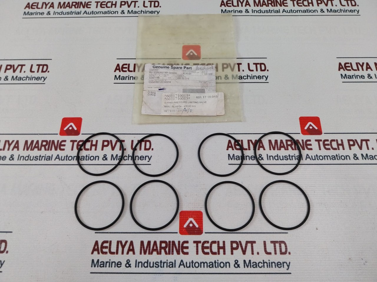 Lot Of 10X Man 30967749 O-ring 8L-40/54