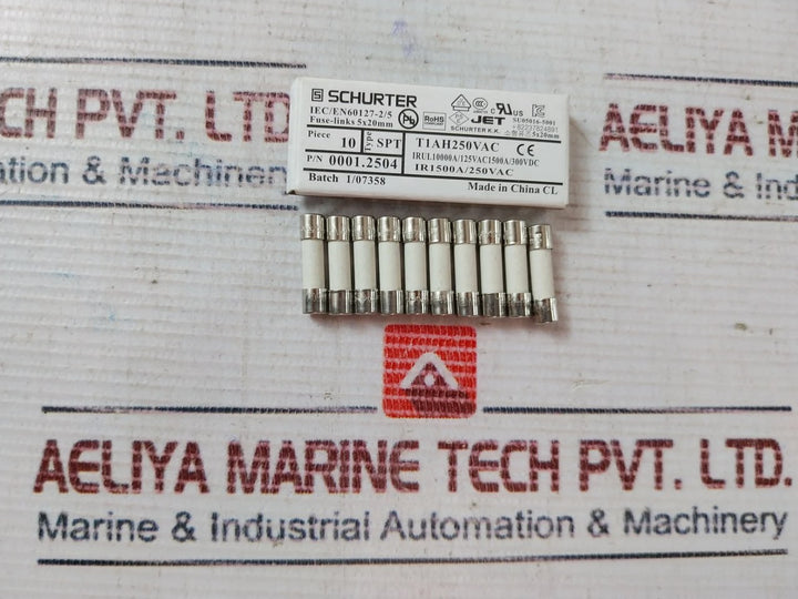 Lot of 10X SCHURTER 0001.2504 Fuse-Links 250VAC 5x20MM