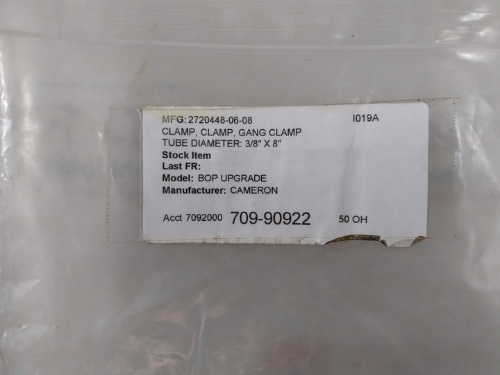 Lot of 25X CAMERON 2720448-06-08 3/8 In Bop Upgrade Tube Gang Clamps Set