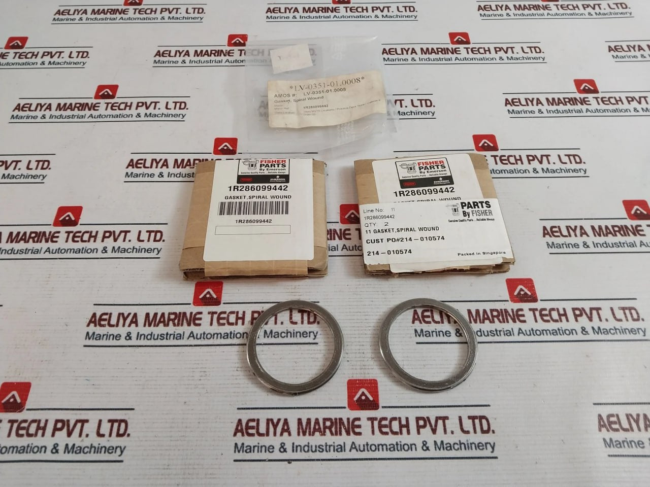 Lot of 2X FISHER 1R286099442 Gasket Spiral Wound LV-0351-01.0008