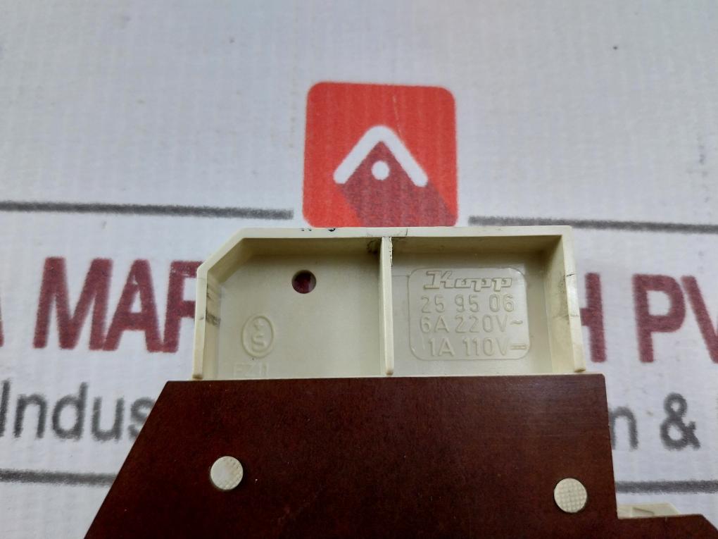 Lot of 2X KOPP 25 95 06 Auxiliary Contact Block 6A 220V AC