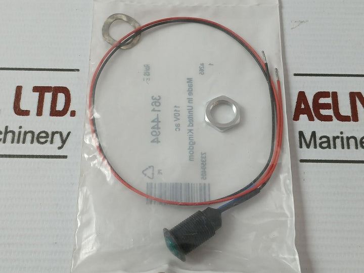 Lot of 2X RS 361-4494 Oxley Green Panel Mount Indicator 110V AC