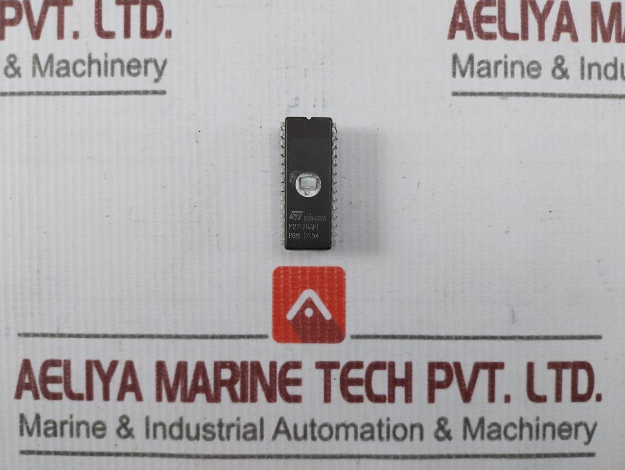 Lot Of 2X Stmicroelectronics M27128Af1 Ic Processor Chip Pgm 12.5V