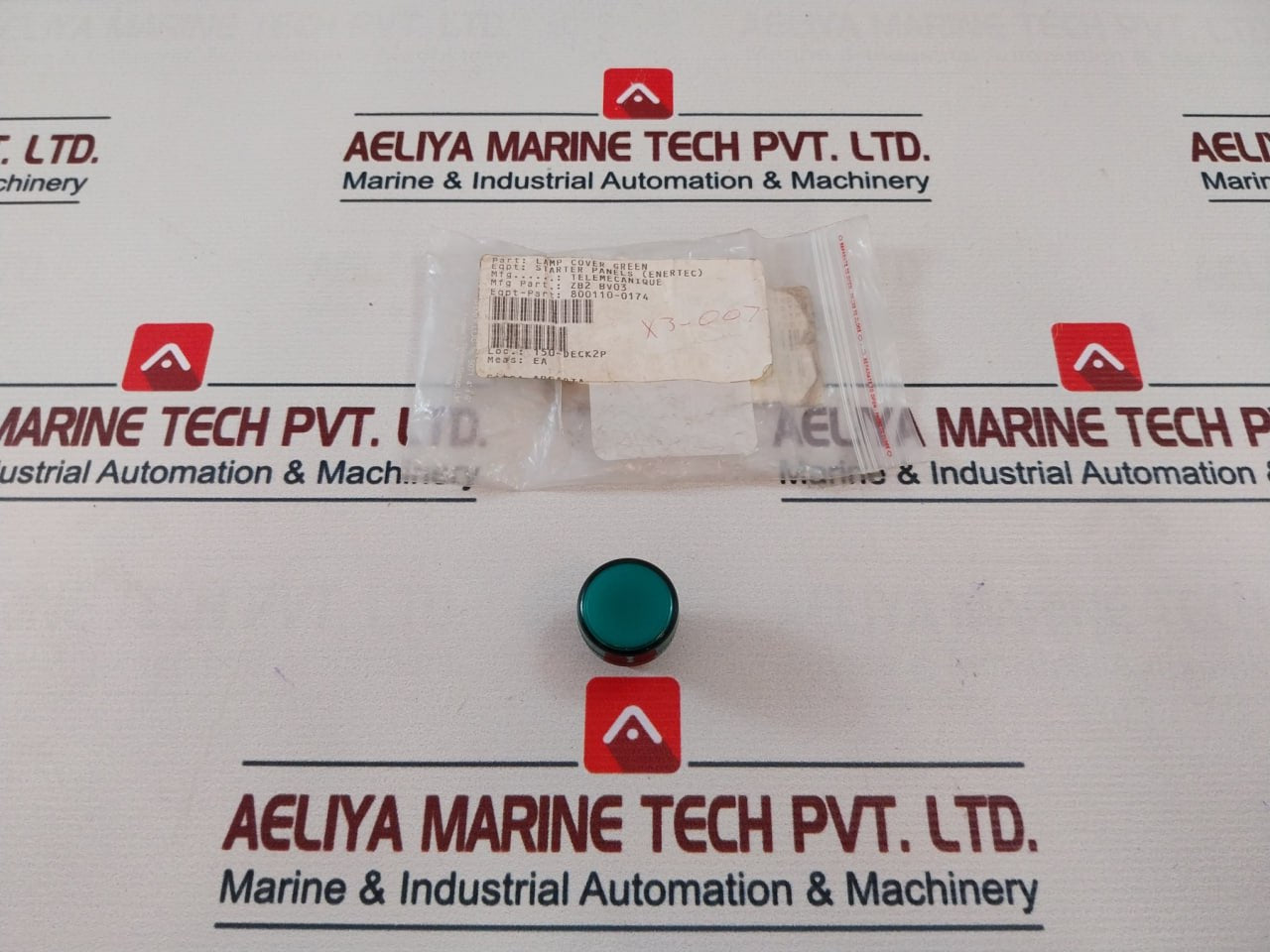 Lot Of 2X Telemecanique Zb2Bv03 Lamp Cover Green 800110-0174