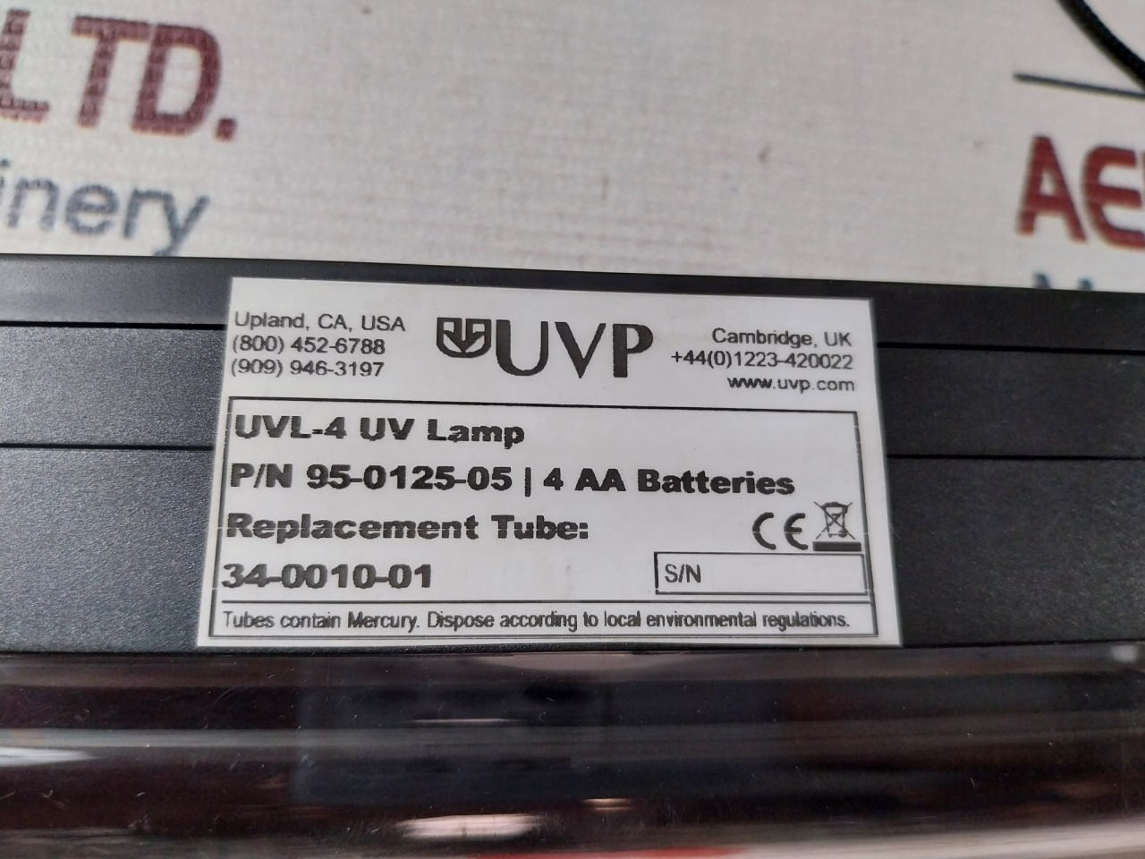 Uvp 95-0125-05 Light Lamp