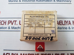 Pack of 3X ALLEN WEST-EAC YE Heaters For Type R Overload Unit