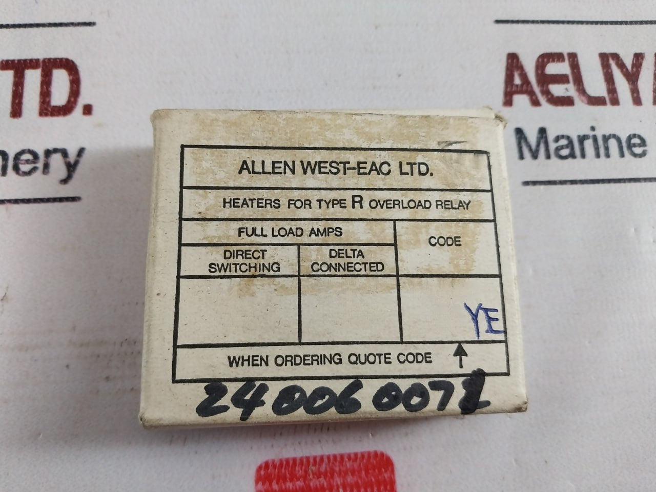 Lot Of 3X Allen West-eac Ye Heater For Type R Overload Unit