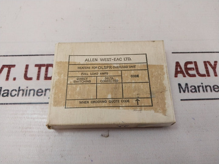 Allen West Olrhyc Overload Relay Heater Pack 24.006.0061