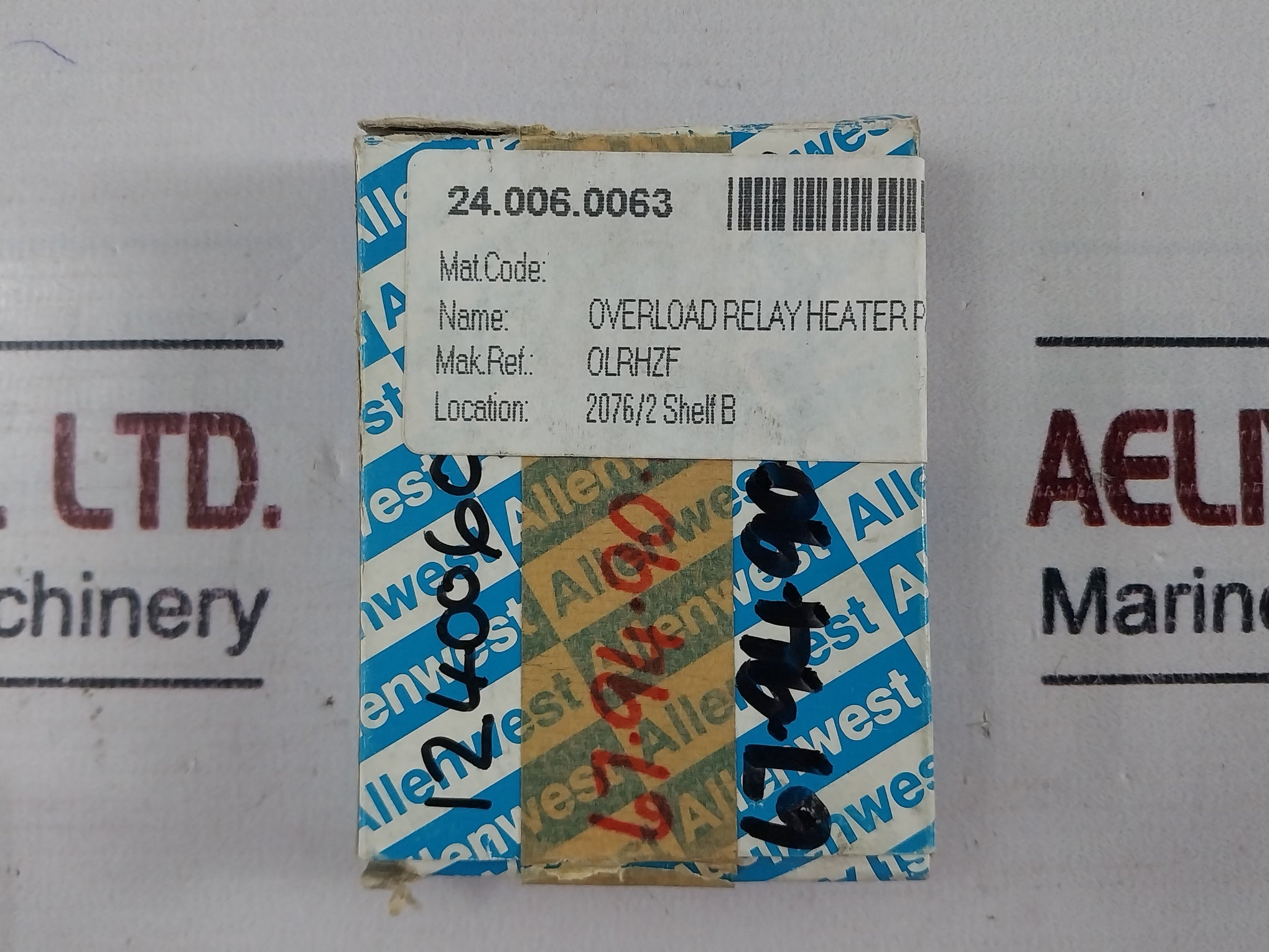 Lot of 3X ALLENWEST ELECTRICAL OLRHZF Overload Relay Heater Pack 10-12 Amps