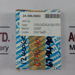 Lot of 3X ALLENWEST ELECTRICAL OLRHZF Overload Relay Heater Pack 10-12 Amps