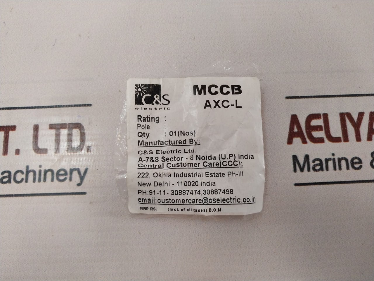 Lot Of 3X C&S Electric Axc-l Mccb (Moulded Case Circuit Breaker)