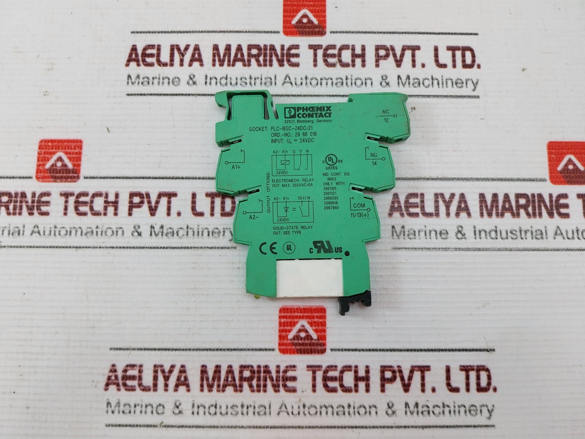 Lot Of 4X Phoenix Contact Plc-bsc-24Dc/21 Relay Base 29 66 016 250Vac/6A 24Vdc