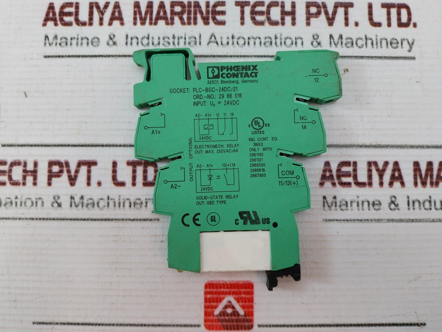 Lot Of 4X Phoenix Contact Plc-bsc-24Dc/21 Relay Base 29 66 016 250Vac/6A 24Vdc