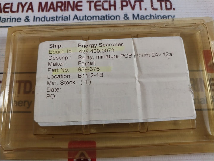 Lot of 3X SCHRACK RP3SL024 Minature PCB Mount Relay 24V 12A 959-376