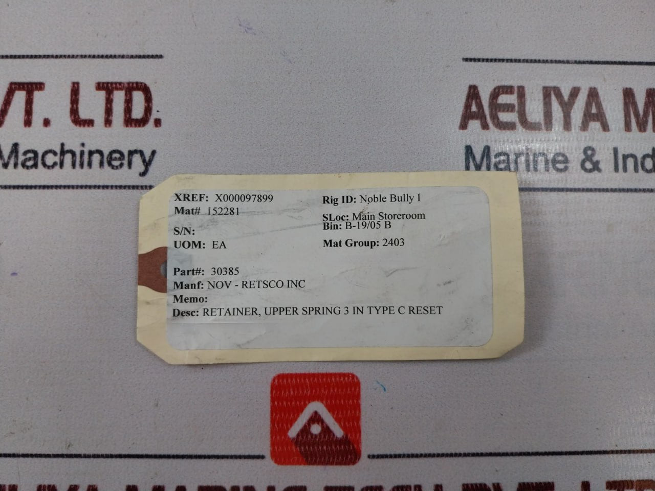 Lot Of 4X Nov 30385-20 Upper Spring Retainer Xref: X000097899