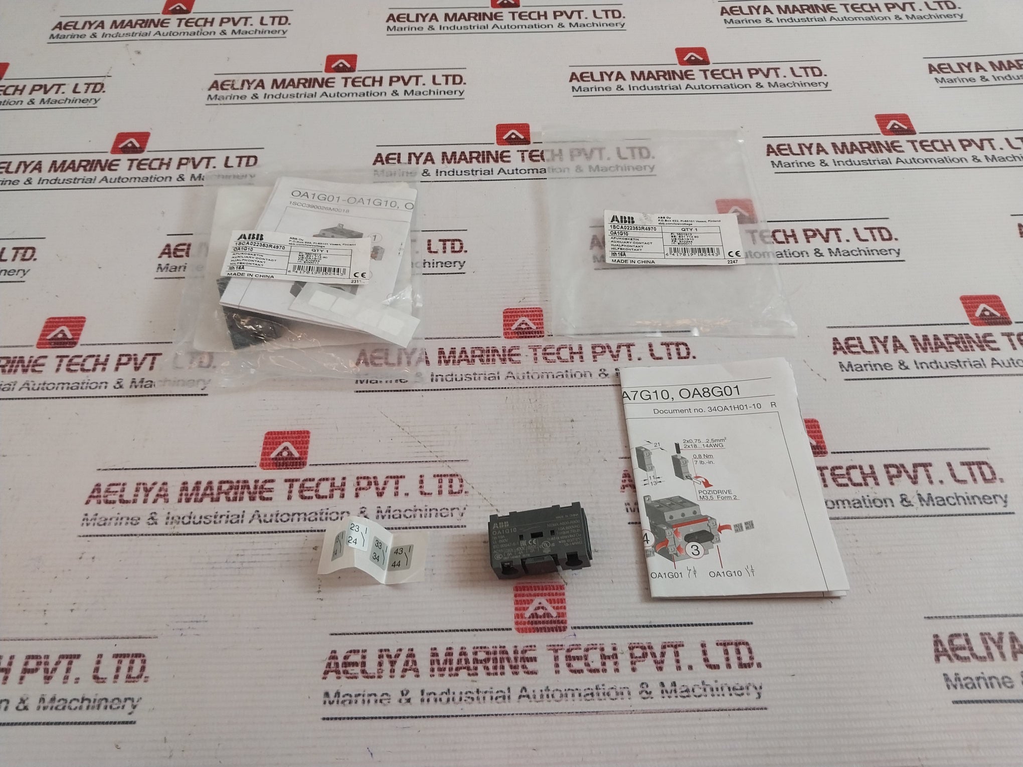 Lot Of 11X Abb Oa1G10 Auxiliary Contact 16A 690V